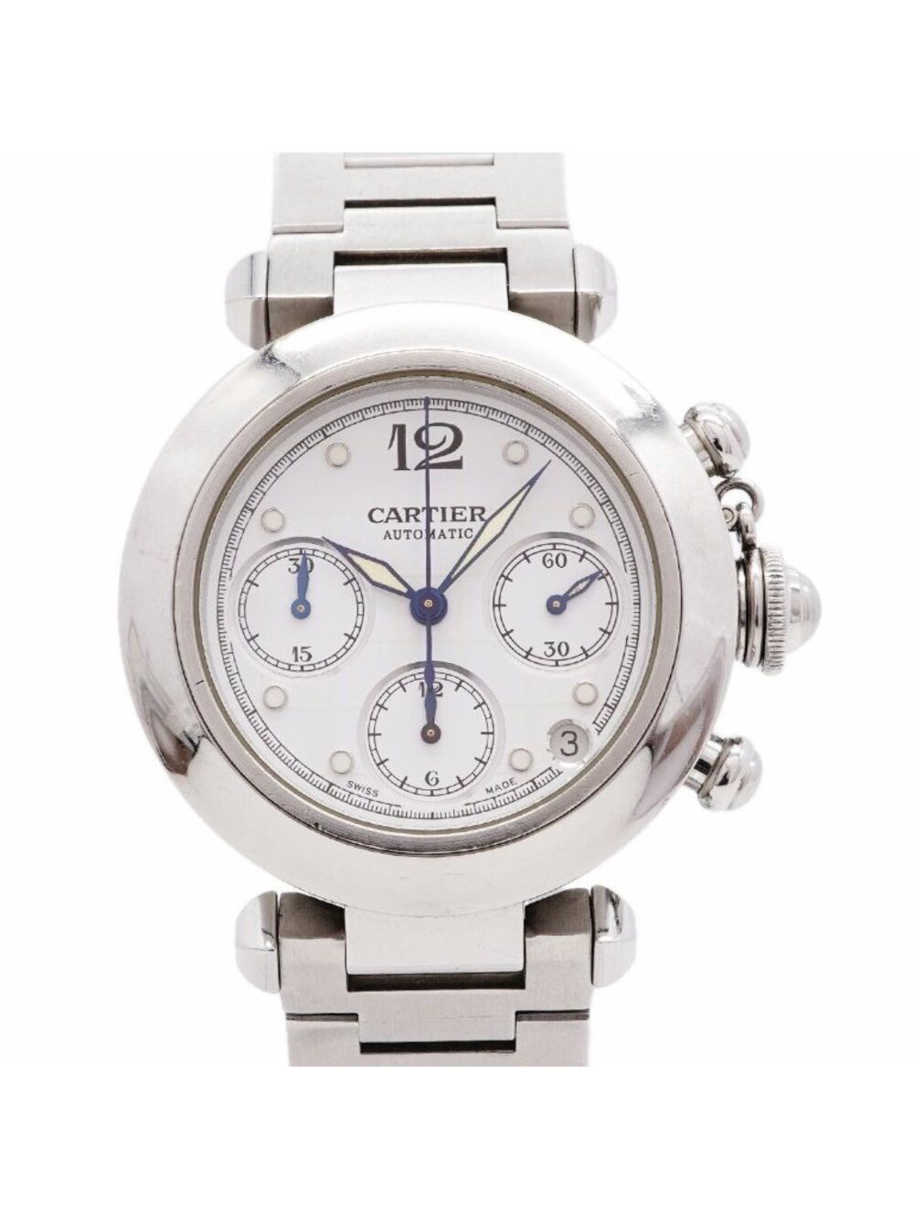 Cartier Pasha C Chronograph White Dial Watch